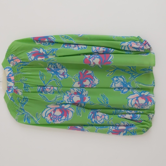 Lilly Pulitzer Silk Green Floral Top - Picture 2 of 2